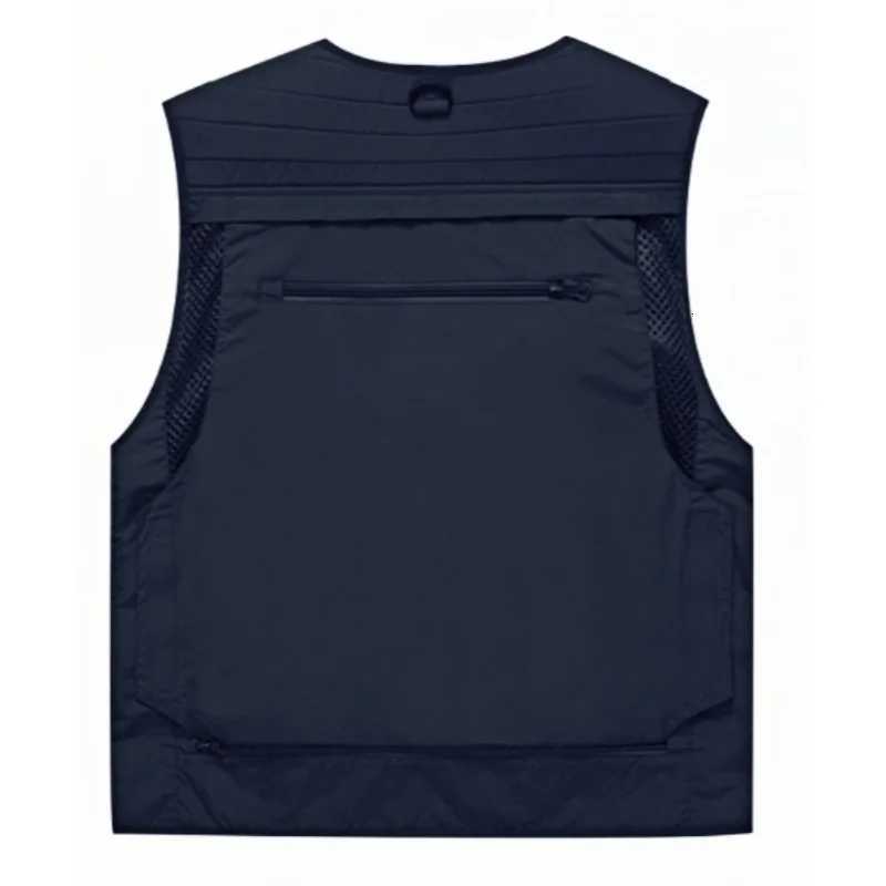 Mens Vest Multi-ket Thin Trend Mesh Breathable Detachable Waistcoat Outdoor Mountaineering Fishing Casual Vest Y250814