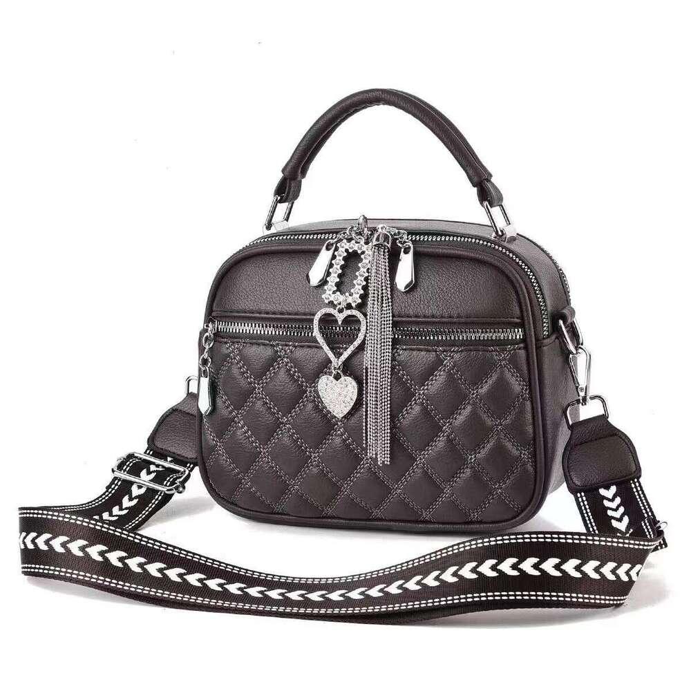 DHessentials Korean Style Square Shoulder Bag - Cute PU Crossbody Purse for Women, Fashionable Mini Bag for Daily Use (22x16x9cm)