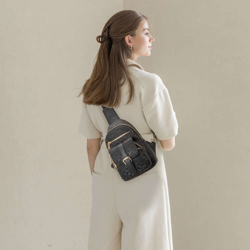 Lacel Urwebin Womens Pattern Sling Bag Multi - Pocket Large Capacity Adjustable Strap Stylish Chest Bag for Daily Travel Casual Use shoulder bag 1