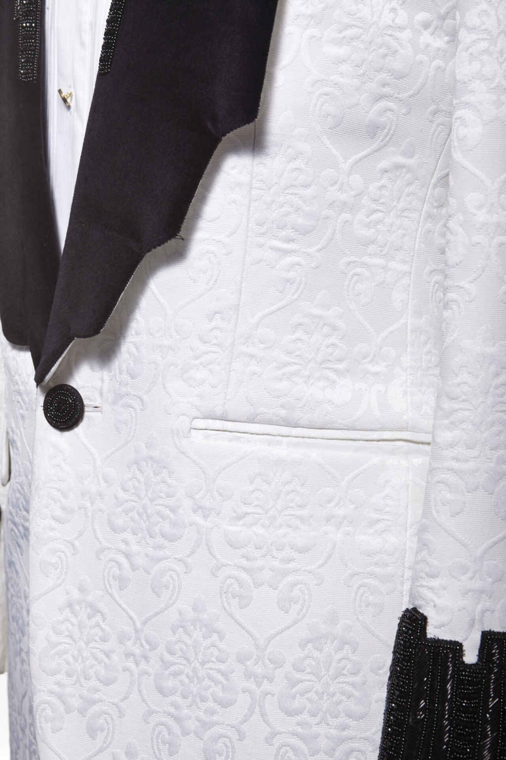 Floral Pattern Mens Tuxedos Designer Lapel Groom Wedding Pants Set Male Fashion Suit Customized Made Clothing 2 Pieces