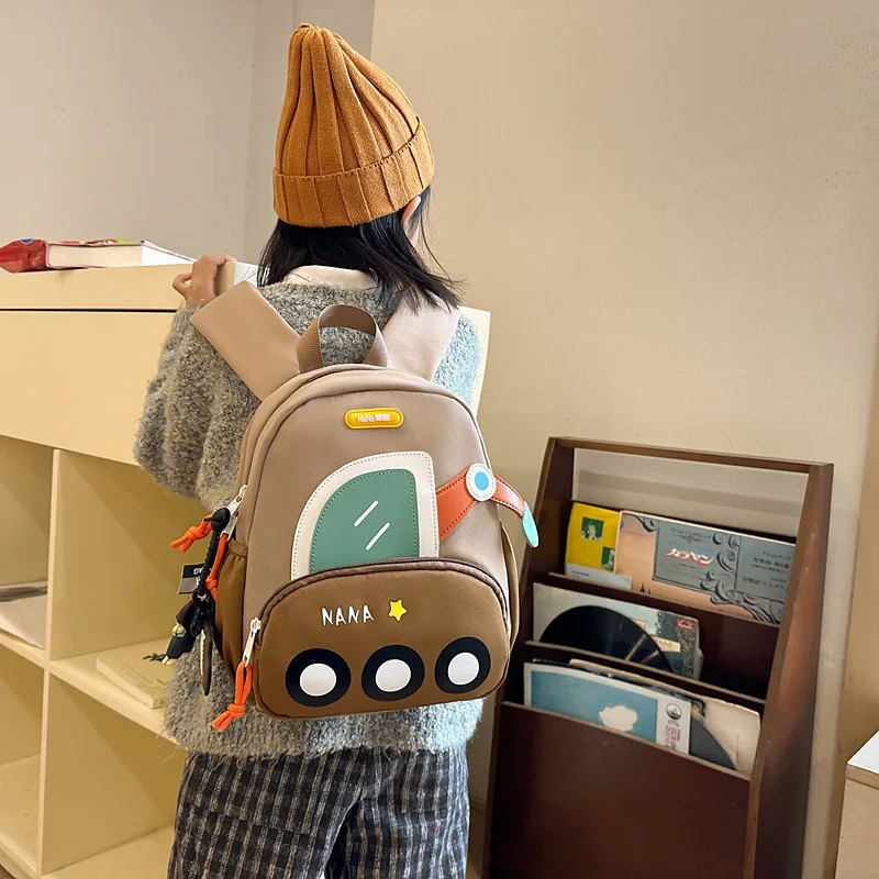 Kindergarten Cartoon Digging Machine Pattern Backpack Boys Girls Trend Kids Backpack Lightweight Adjustable Cute Backpacks 250813