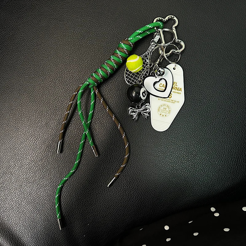 Small Niche Instagram Blogger With The Same Bag Accessories Diy Accessories Keychain M Series Woven Rope Mobile Bag Pendant 250811