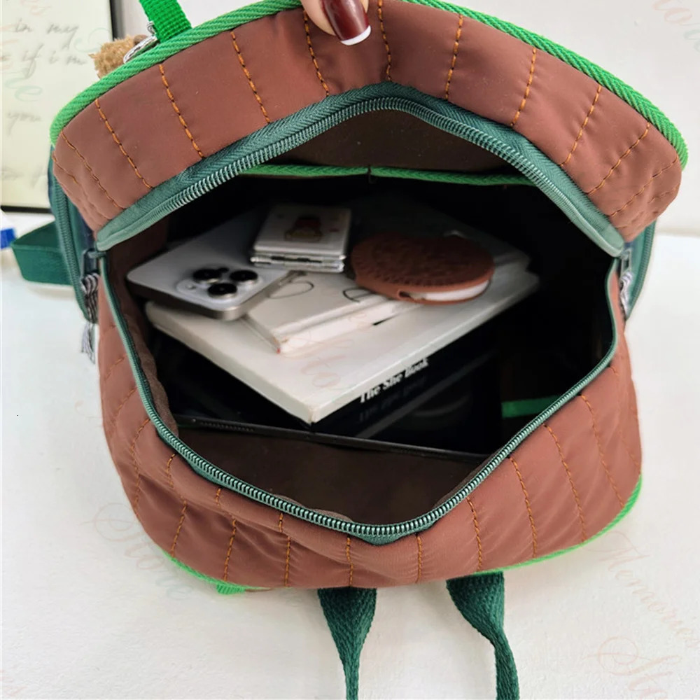 Kindergarten Student Cartoon Backpack Personalized Name Cute Boys Girls Backpack Embroidered Outdoor Little Bear Cotton Backpack 250813