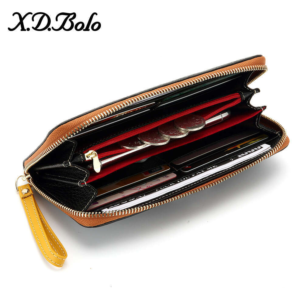 New Top Layer Cowhide Capacity Wallet Long Style Women's Large Cash Clip designer wallet B5 B5