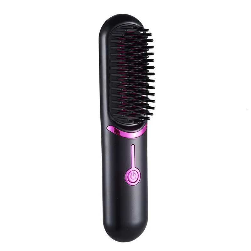 100% Original Product Cordless Hair Straightening Brush Portable Mini Travel Straightener Brush Womens Ionic Hot Comb Straightener W250814