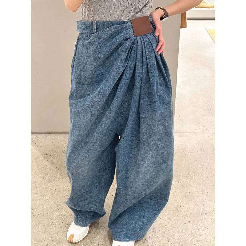Women Loose Large Size Fashion Street Casual Euro-America Style Girls Jeans