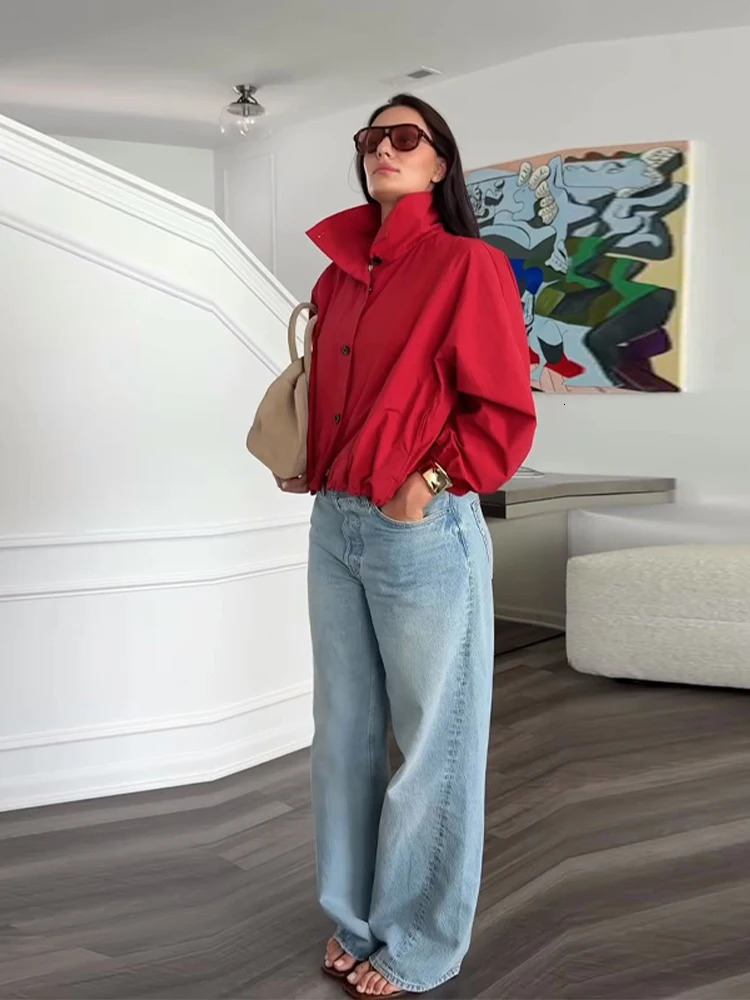 Casual Womens Jacket Turn-down Collar Full Sleeve Zipper Solid Female Jackets 2025 Autumn Fashion High Street Commute Lady Coat 250813