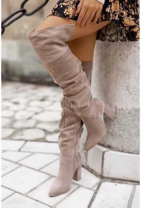 Elegant Ladies' Over-the-Knee Ankle Booties for Cold Seasons | Sleek Design & Comfort Fit