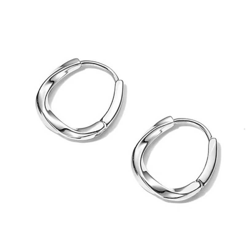 Geometric Wave Twisted Hoop Earrings for Women 2024 New Trend Simple Ear Buckle Jewelry Huggies XJ250814