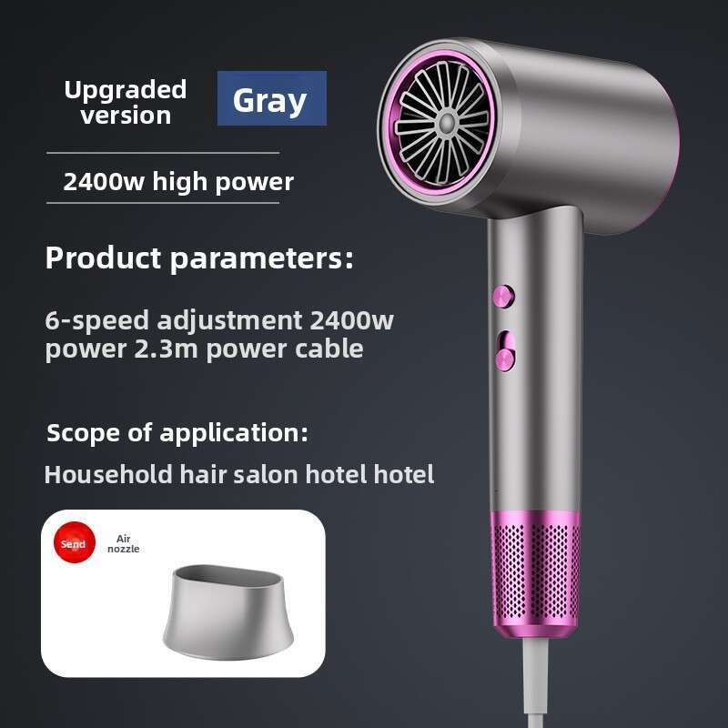 Low Noise Household Hot/Cold Air, Negative-Ion, High-Power, Salon Style Hair Dryer