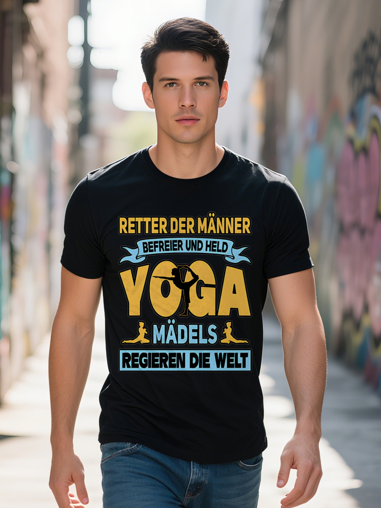 Men S Casual Crew Neck T-Shirt with Inspirational Quote Stretch Fabric Regular Fit Summer Style Yoga is a Workout