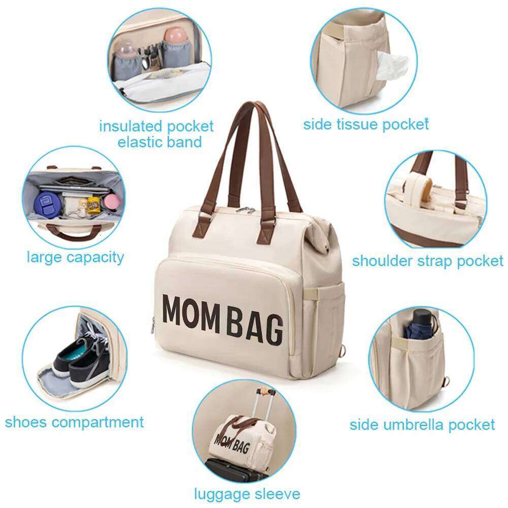 Diaper Large Capacity Multi-functional Three-purpose Oblique Span Thermal Insulation Maternal and Infant Bag Mammy Handbag