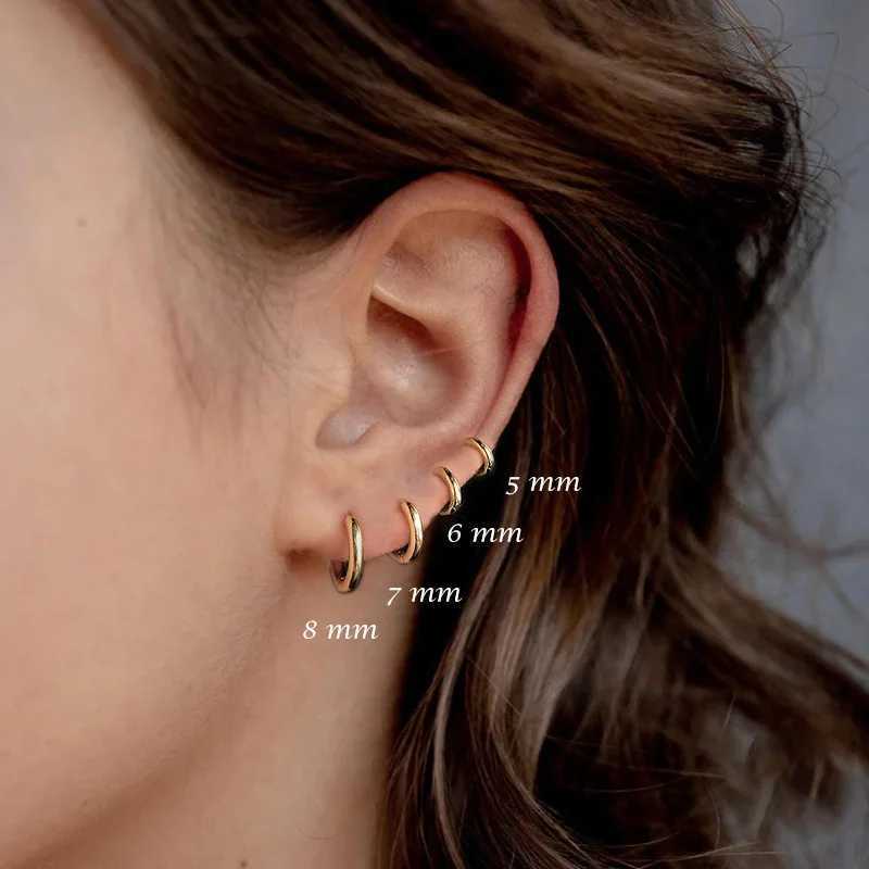 1 Pair Stainless Steel Hoop Earrings Women Men Gold Color Small Earrings Girl Jewelry Earrings for Women Cartilage Piercing XJ250814
