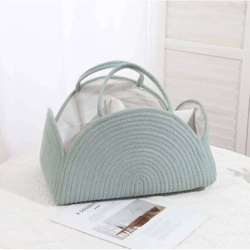 37*27*22CM Large Baby Bag Organizer Nursery Basket Stackers Caddies Diaper Storage Bags Things for Babies