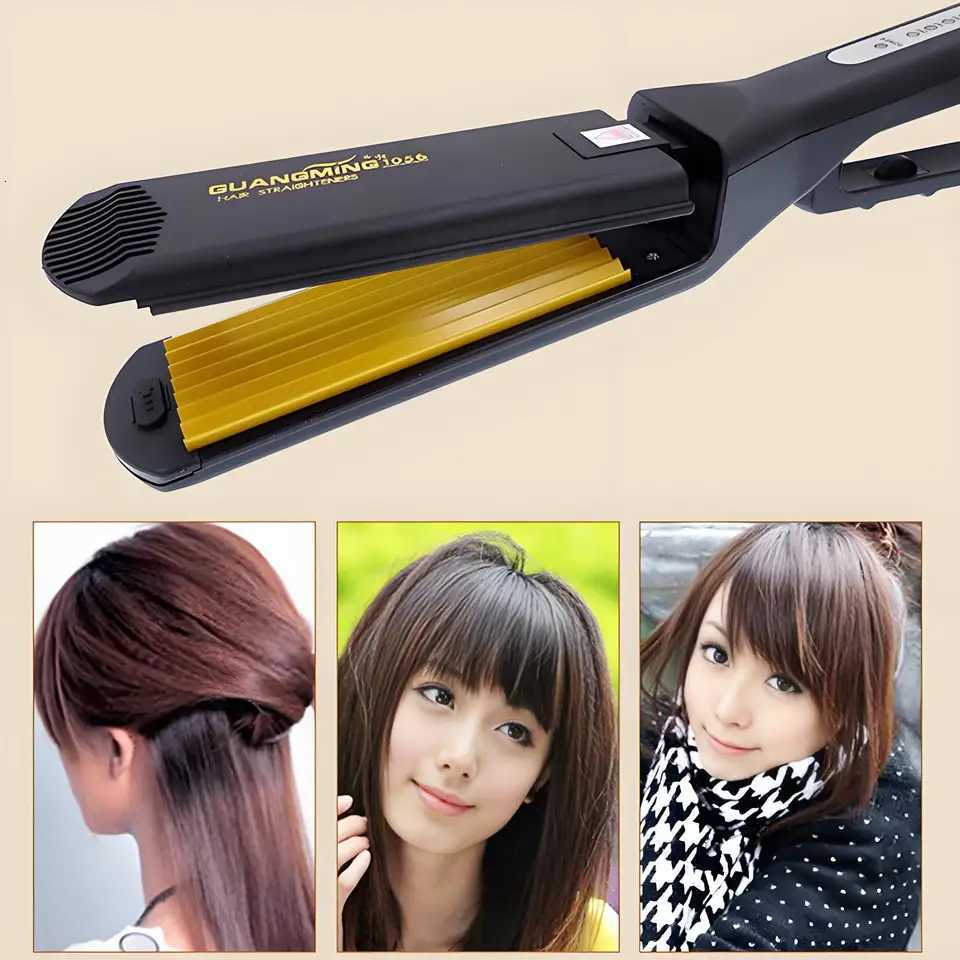 4-in-1 Women Interchangeable Plates Hair Straightener Crimping Iron Crimper Hair Styling Tool Deep Wave Straightening Iron W250814