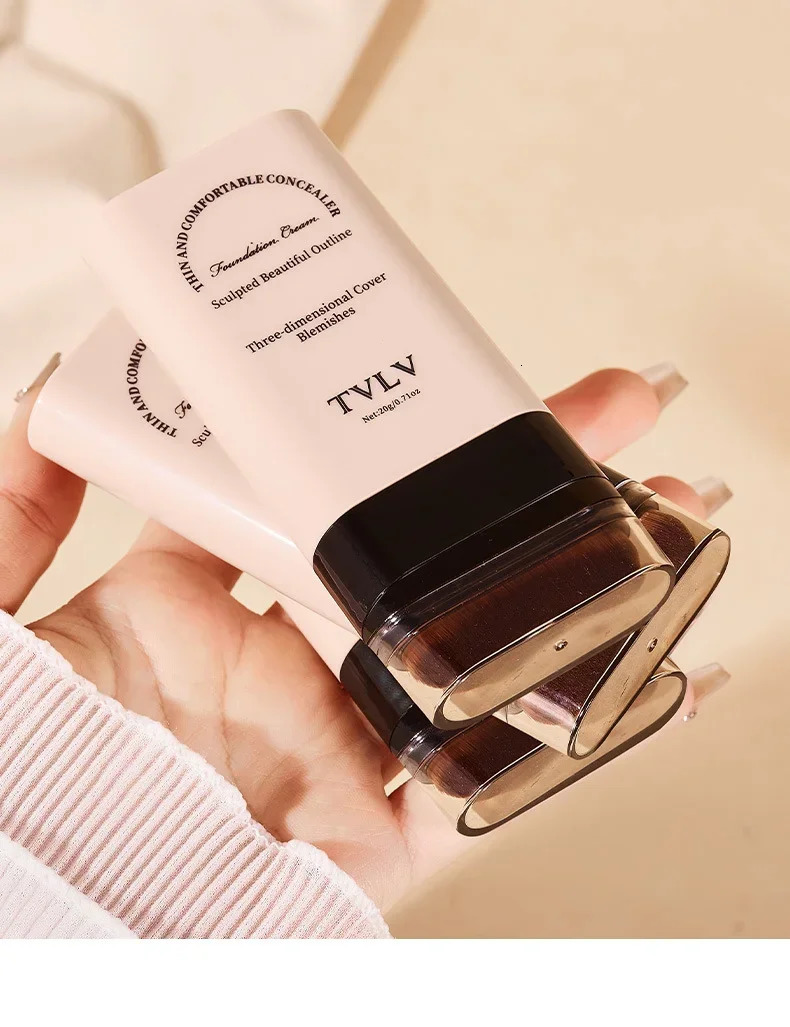 TVLV eraser foundation make-up stick 20g with brush to brighten skin liquid foundation long-lasting makeup concealer 250813