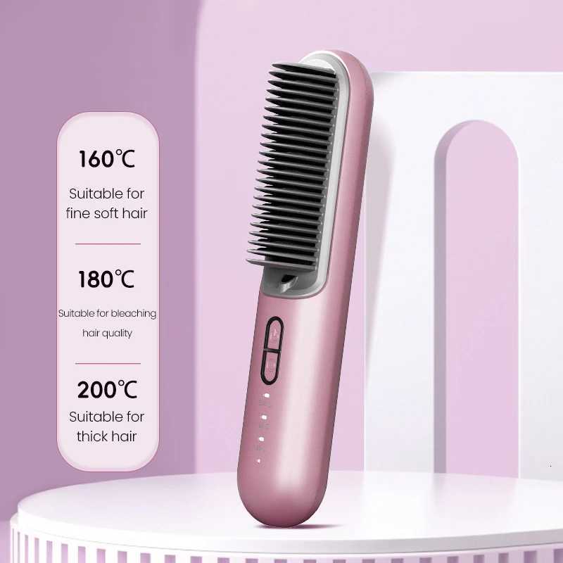 1 PC KSKIN New Trend Product Portable Rechargeable Negative Ion 10 Minutes Auto-Off Mini Cordless Hair Straightener Comb W250814
