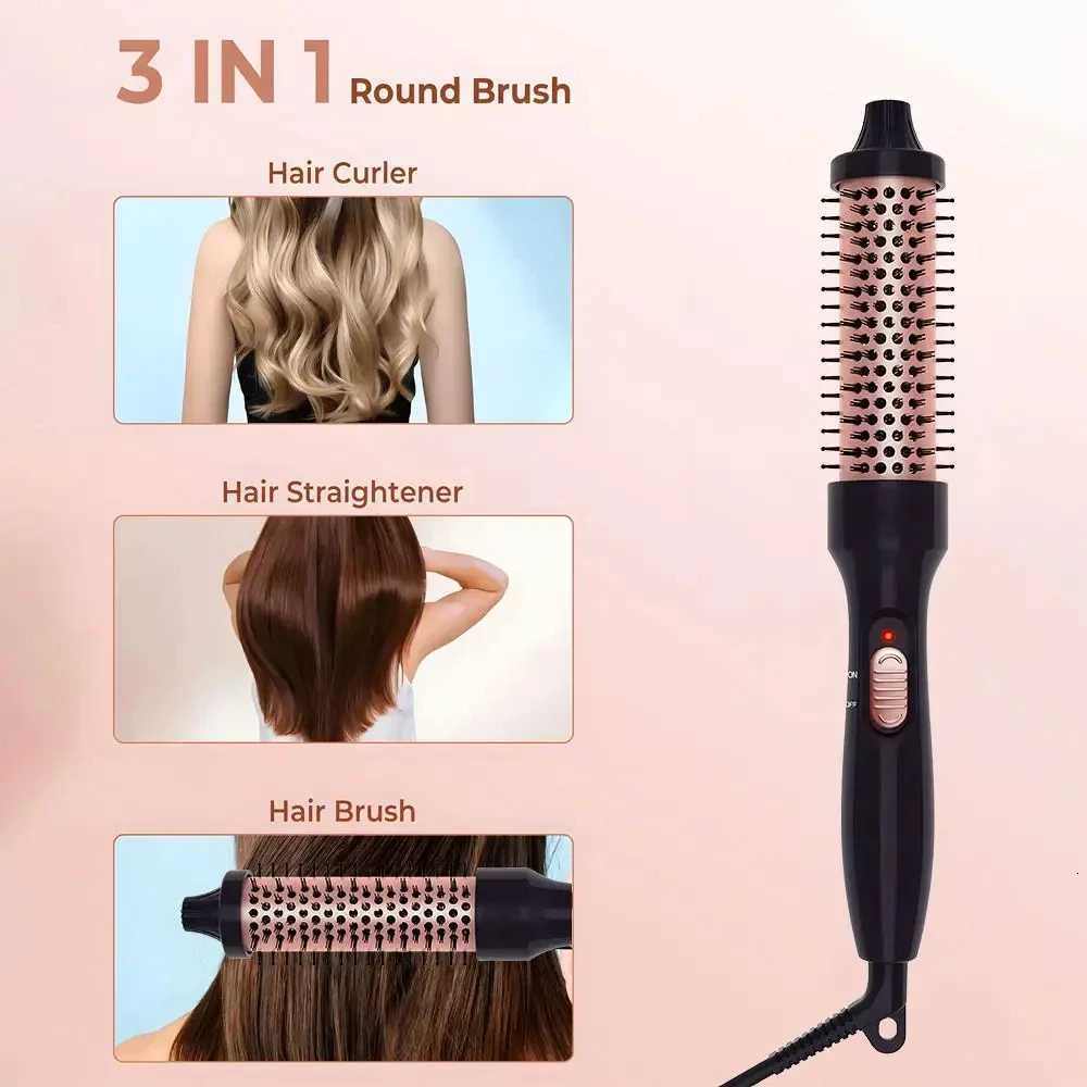 3-in-1 Ionic Hair Curler/Straightener with Anti-Scald Electric Curl Wand Curling Iron Hair Styling Tools W250814