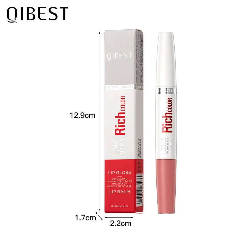 8 Colors Matte Liquid Lipstick Lipgloss Waterproof Double Head Lip Balm -Cracking Makeup Plumper Lip Cosmetics 250813