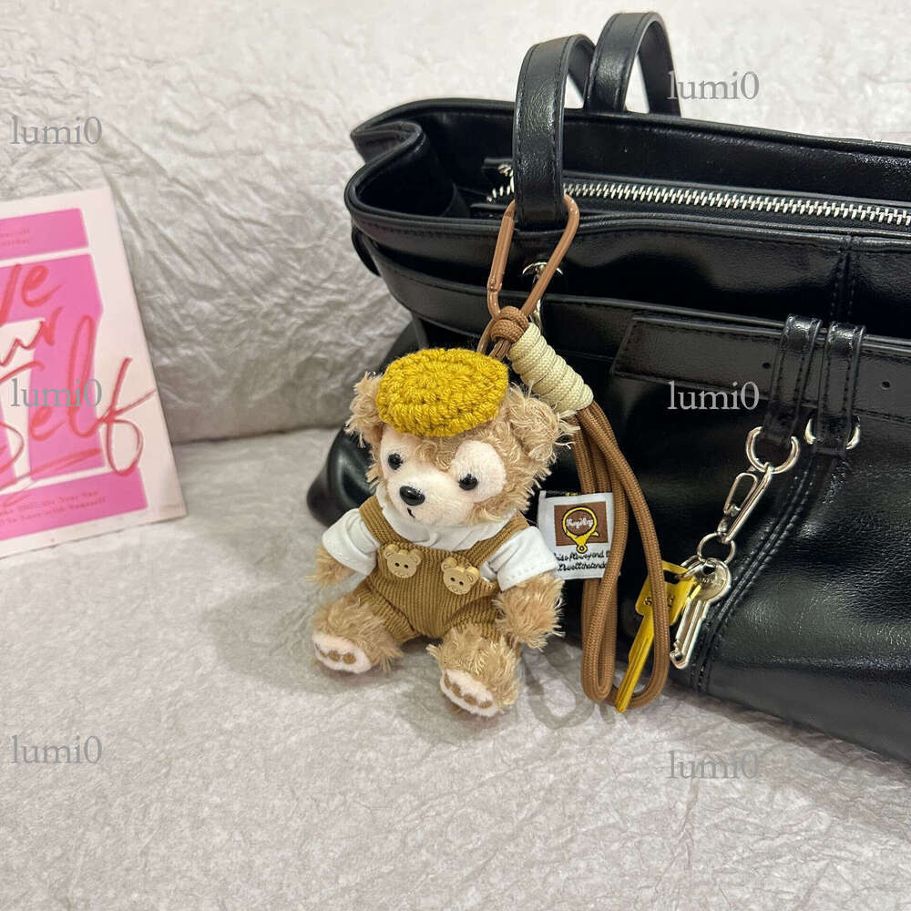 Shirley Meimei Car Keychain Bag Pendant Plush Cartoon Duffy Bear Doll Ornament Gift
