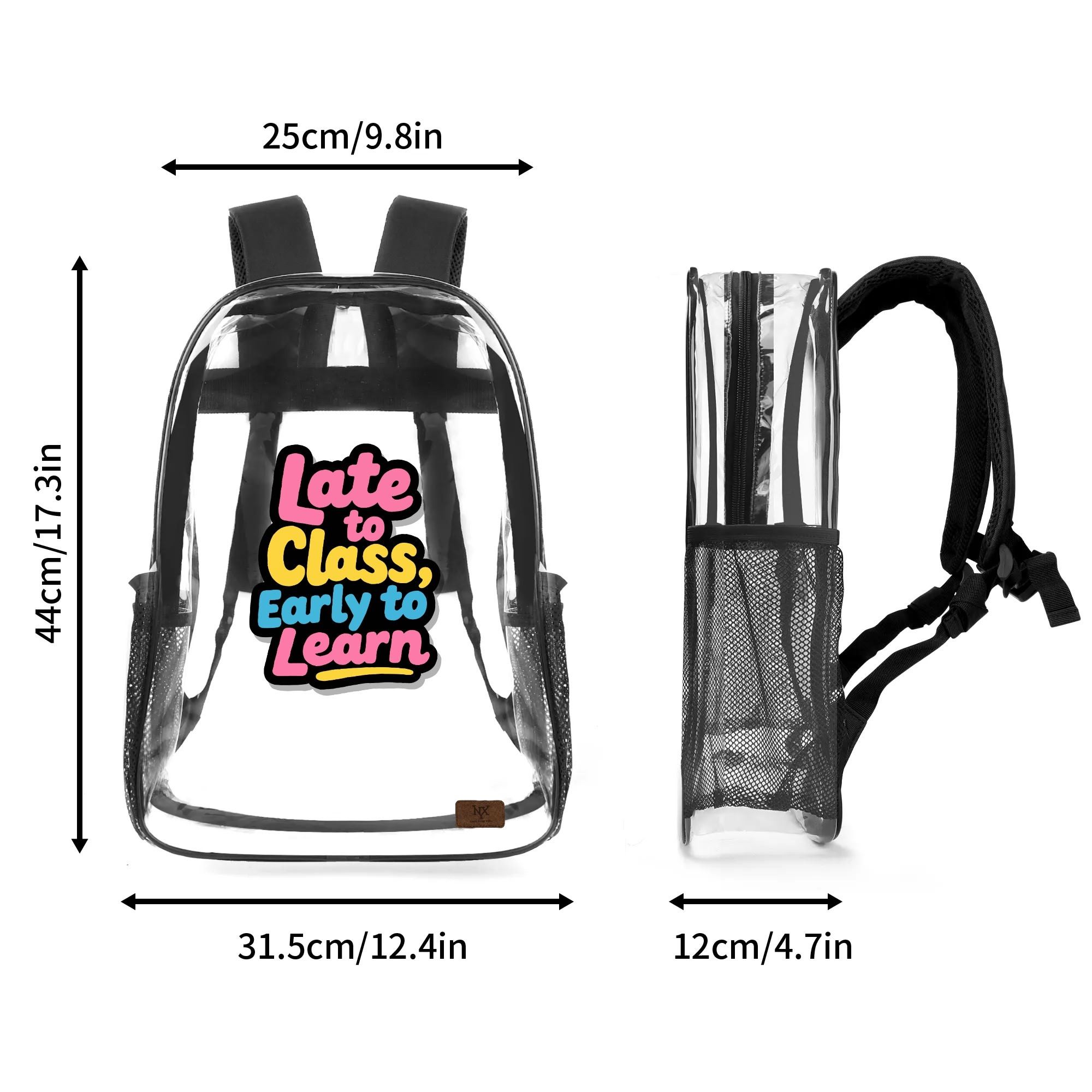 NXY transparent backpack designers bags men luxury bag Pvc backpacks designer book bags mens fashion all-match school bag with dust bag