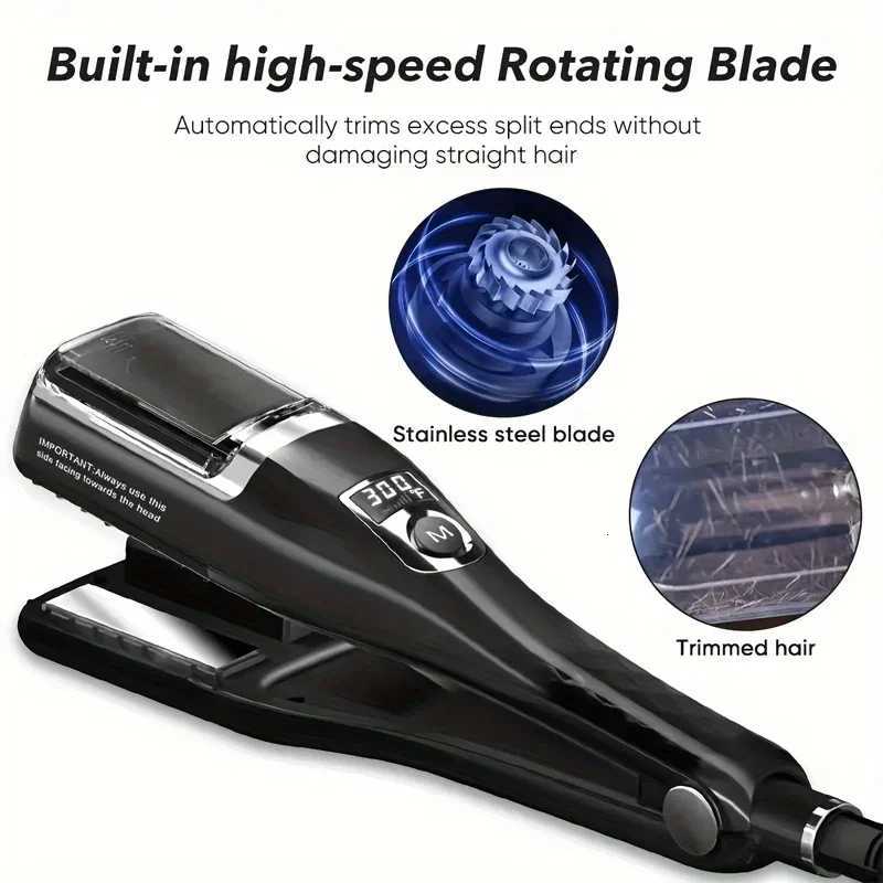 Professional 2 In 1 Flat Iron Adjustable Temperature Hair Trimmer Straighten And Repair Split Ends Hair Straightener W250814