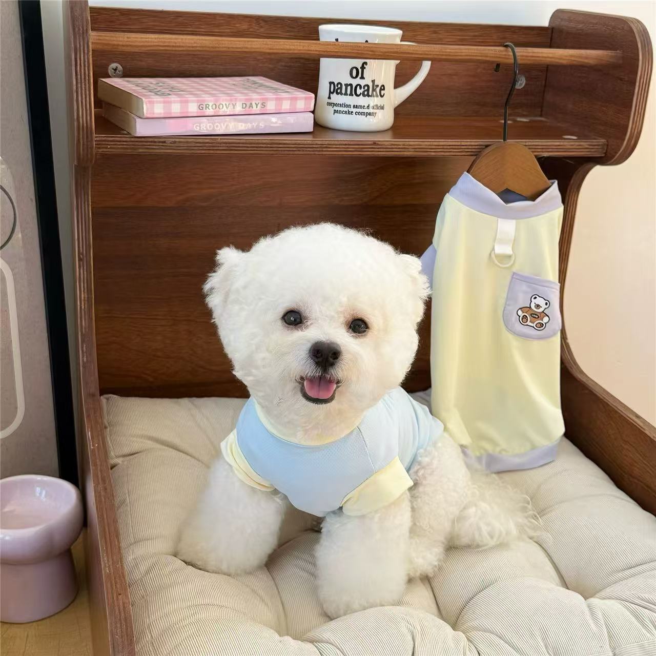 T935 Dog clothes breathable summer thin Teddy Bichon Maltese small dog Pomeranian pet vest cool clothes