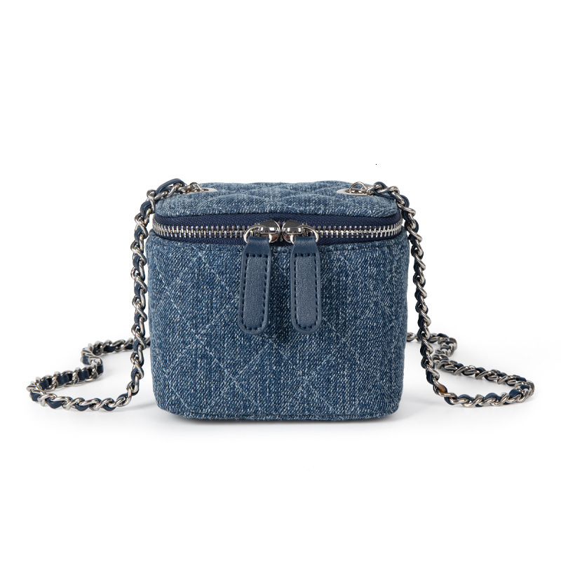 Ladies' bag 2025 new style quilted denim chain small bag designer versatile crossbody bag