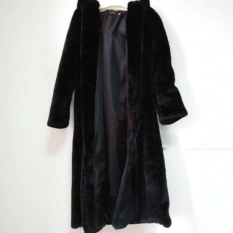 Women's Long Skirt Coat, Imitation Fur Coat, Solid Color Fashion Long Sleeve Luxury Street Fashion Autumn And Winter