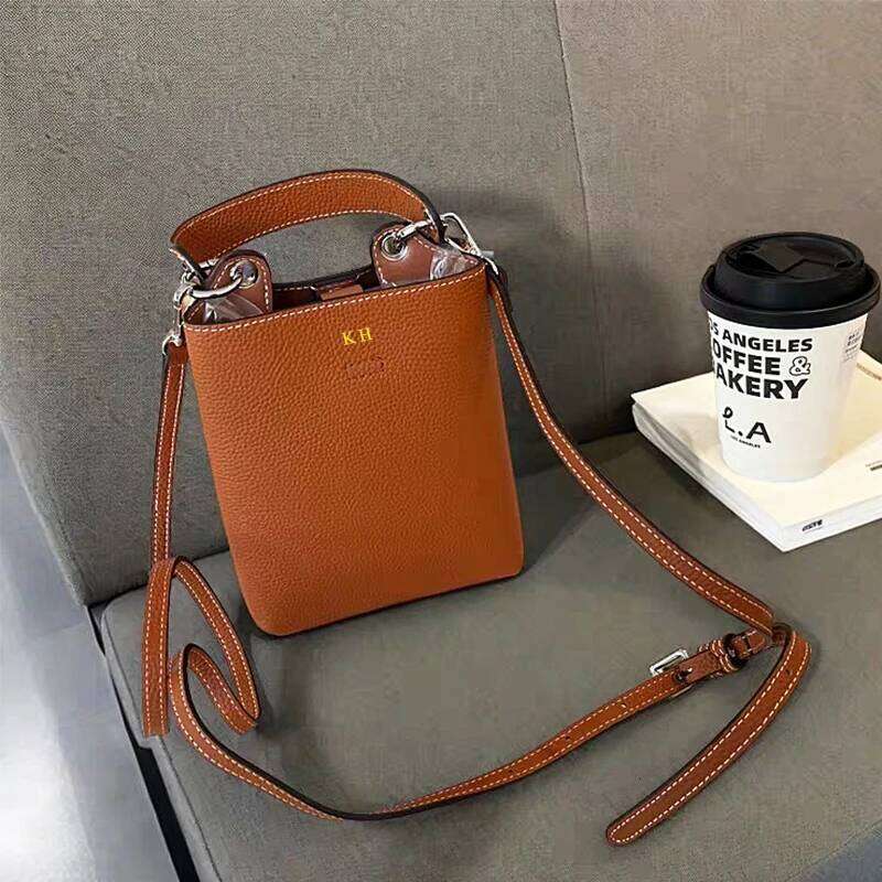 Designer Luxury Cowhide Custom Name Crossbody Bag Fashion Spring Summer New Handbags For Woman Large Capacity Party Bucket Bags
