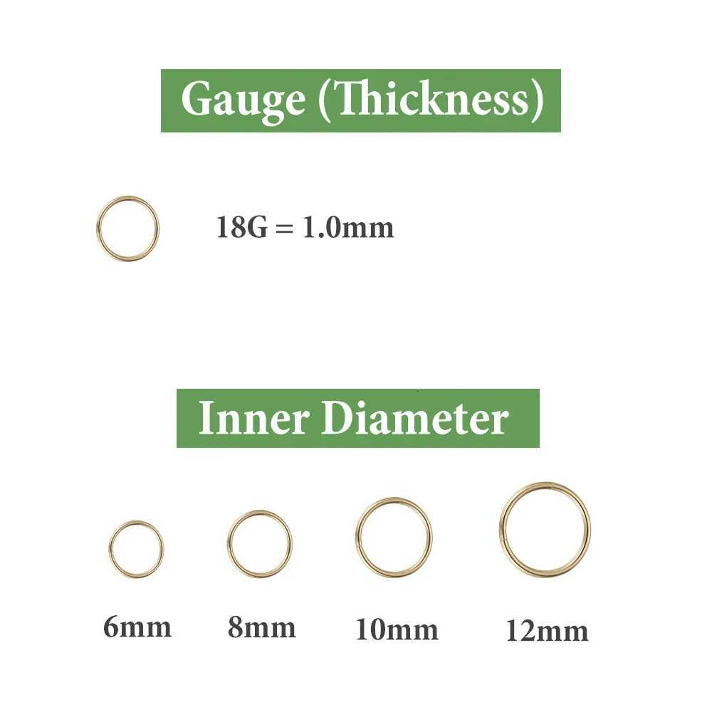 316L Stainless Steel Classic Nose Ring for Men and Women Hoop Earrings Septum Helix Ear Piercing Jewelry 18G XJ250814