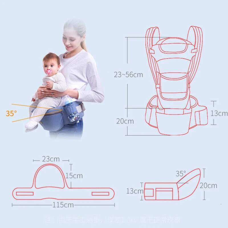 Infant Hipseat Carrier Front Facing Ergonomic Kangaroo Baby Wrap Sling Travel Backpack