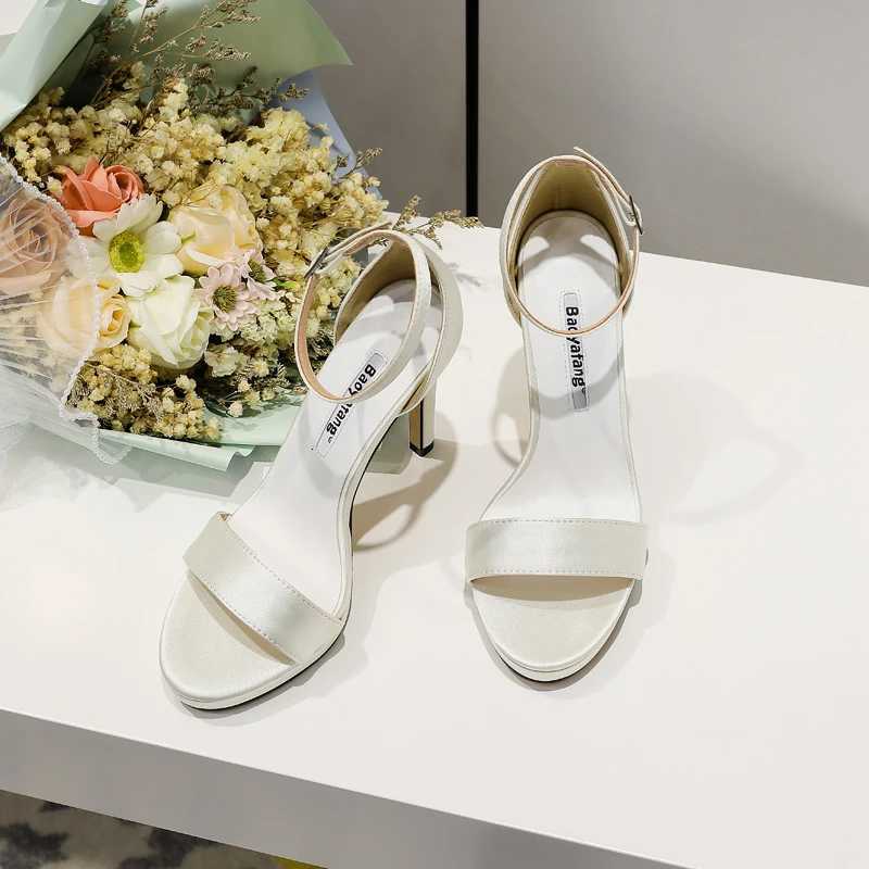 2025 Office Round Toe 11cm High Quality Womens Sandals Summer Shoes SILK Leather Platform High Heels Back Strap Leisure Shoes W250814