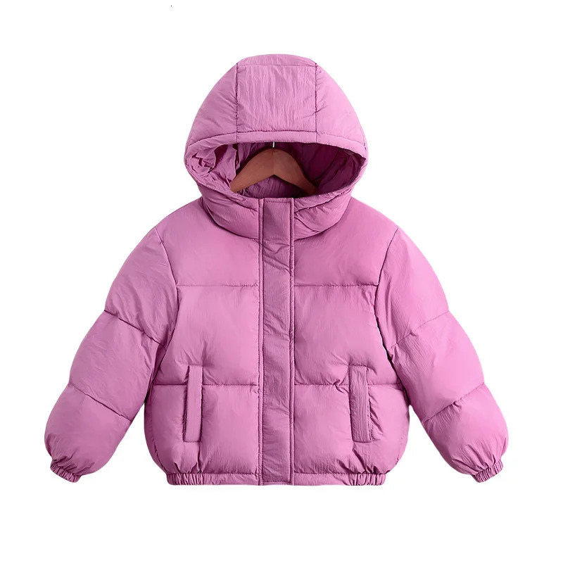 RAISE Winter Children Girl Down Jacket Thicken Plus Velvet Windproof Baby Girl Hooded Outerwear Loose Solid Zipper Kid Girl Coat 250813