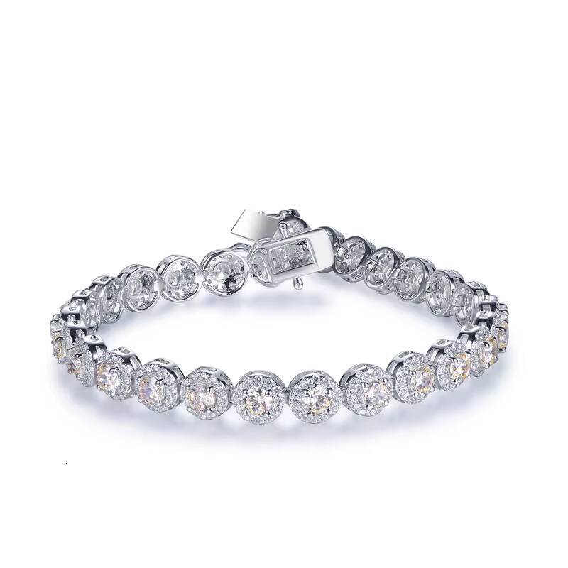Kirin Jewelry Bracelet Sier Moissanite Hip-Hop Tennis Chain