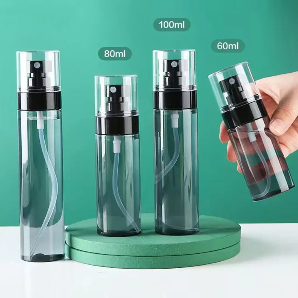 306080100ml Refillable Spray Bottles Alcohol Atomizer Mini Fine Mist Liquid Container For Skin Care Makeup Travel Accessories 250813
