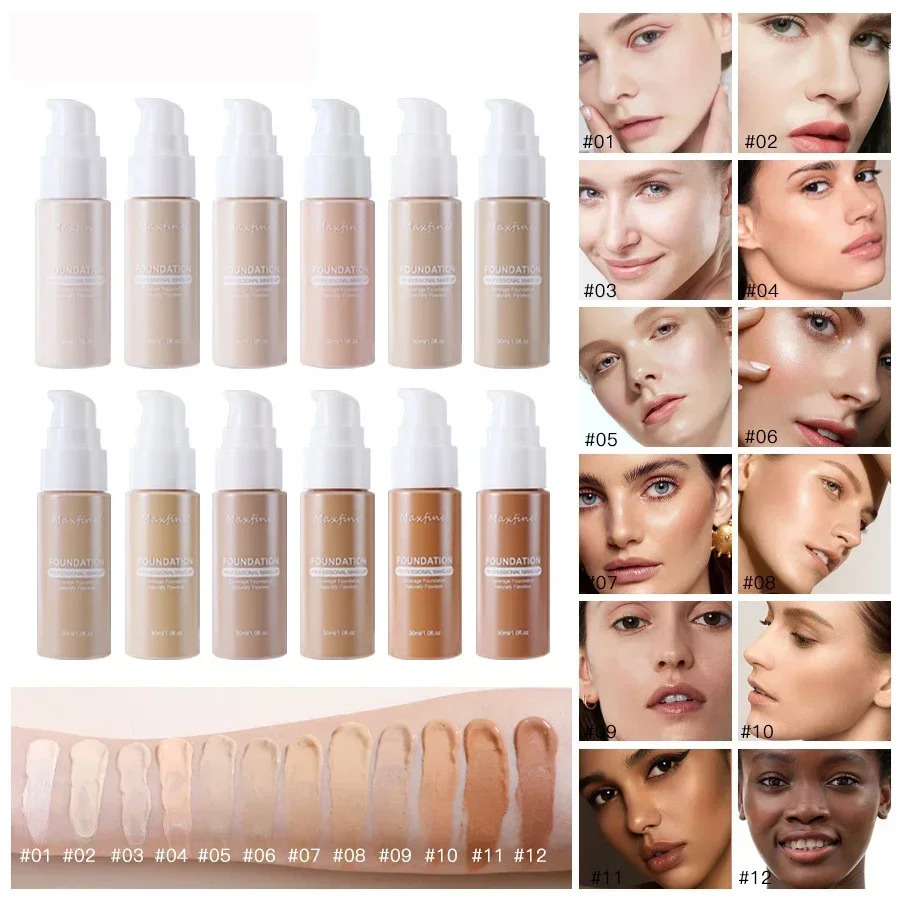 Matte Liquid Foundation Effective Concealer Waterproof Sweat-resistant Makeup Professional Light Thin Delicate Foundation 250812