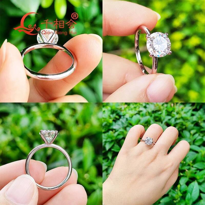 2.5ct round Shape Moissanite Ring 8.5mm 925 Silver Men Women Diamond Jewelry Wedding Dating Gift Fine Jewelry