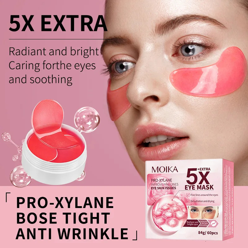 60 Patches 24K Gold Collagen Eye Patch -aging Dark Circle Facial Mask Pro-Xylane Hyaluronic Seaweed Eye Mask 250813