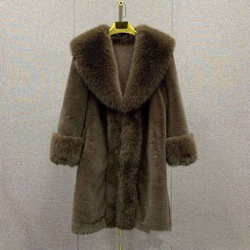 Women's Clothing Women's Long Slim Environmentally Friendly Mink Toka Thick Fur Coat