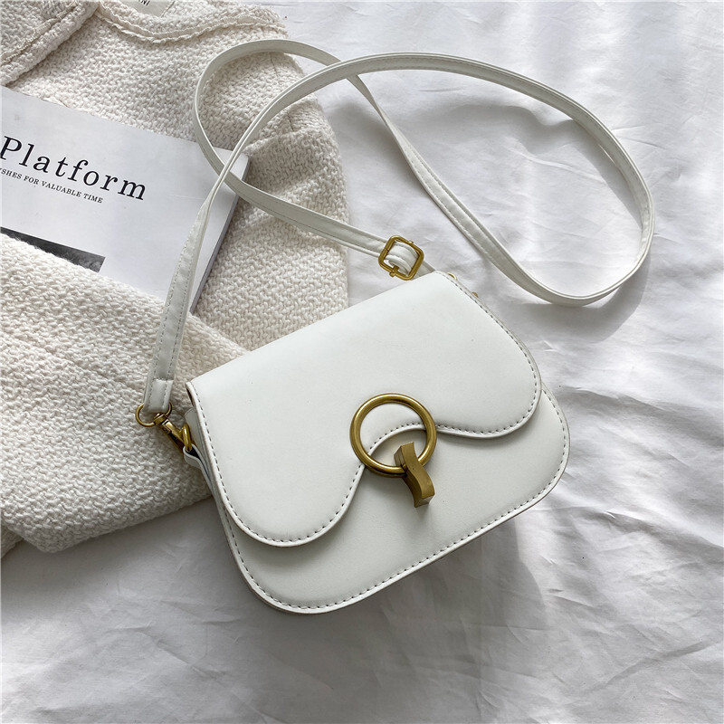 Luxury Brand Designer Bag Vintage Saddle Bag For Women 2022 Winter New Fashion Simple Shoulder Crossbody Bag Casual Commuter Women's Bag