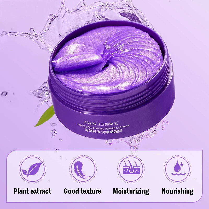 60pcsbox IMAGES C Grape Crystal Collagen Eye Mask Dark Circles Eyes Bags Eye Patches Eyes Skin Care 250813