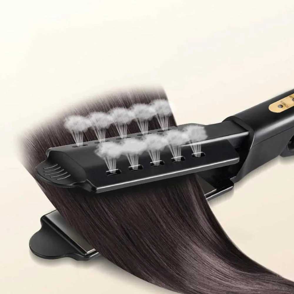 Four Grades Black Hair Straightener Temperature Adjustment Ceramic Tourmaline Ionic Flat Iron Hair Straightener For Women W250814