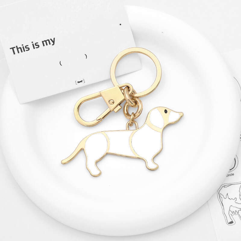Cartoon Cute Abstract Sports Happy Puppy U-shaped Best Friend Bag Keychain Pet Pendant