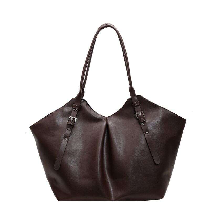 Bags Large Capacity Pleated Tote Women's New Simple Casual Retro Handbag Fashion Underarm Shoulder Bag