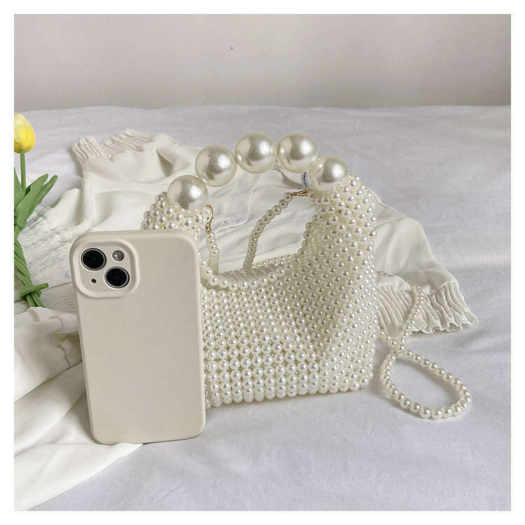 Designer bag Luxury bag Purely Handwoven Evening For Women, Pearl Bag, Trendy Handheld And Shoulder Bag