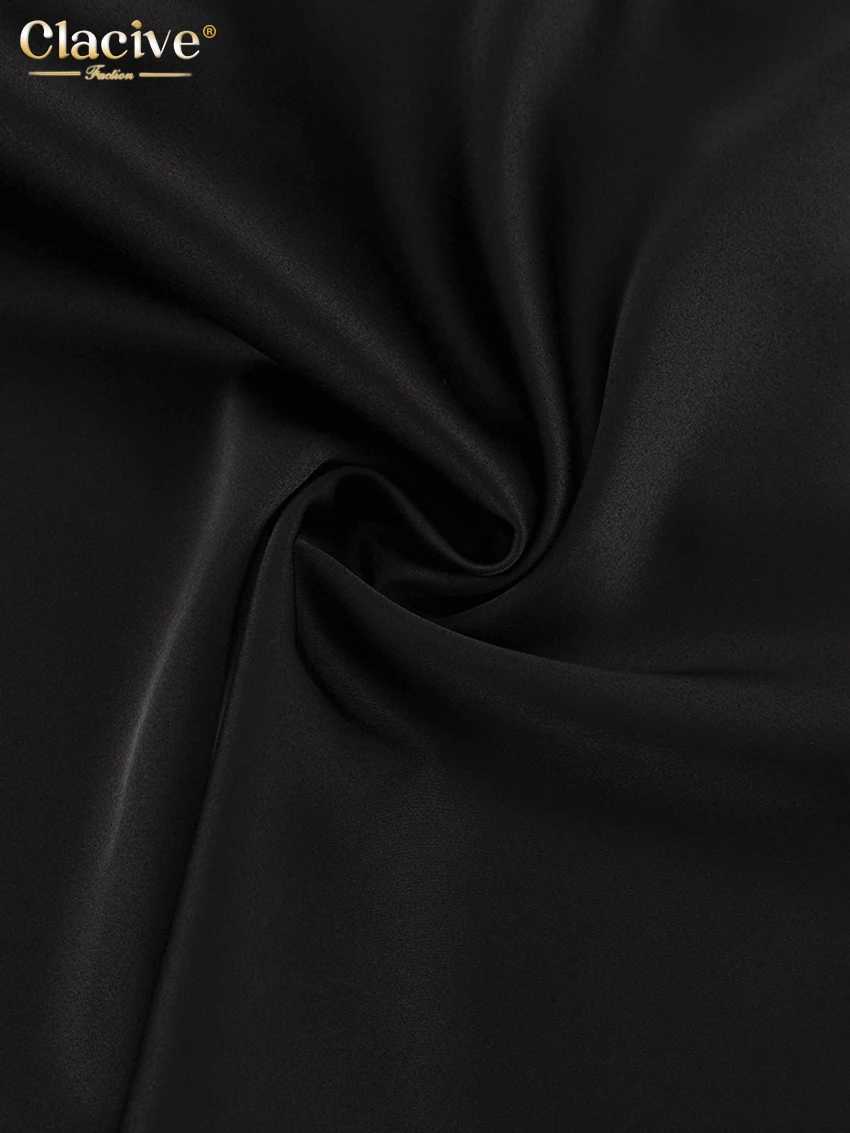 2025 Fashion Strapless Sleeveless Maxi Dresses Sexy Classic Solid Dress Fe Clothing Clacive Summer Loose Black Womens Dress XJ250814