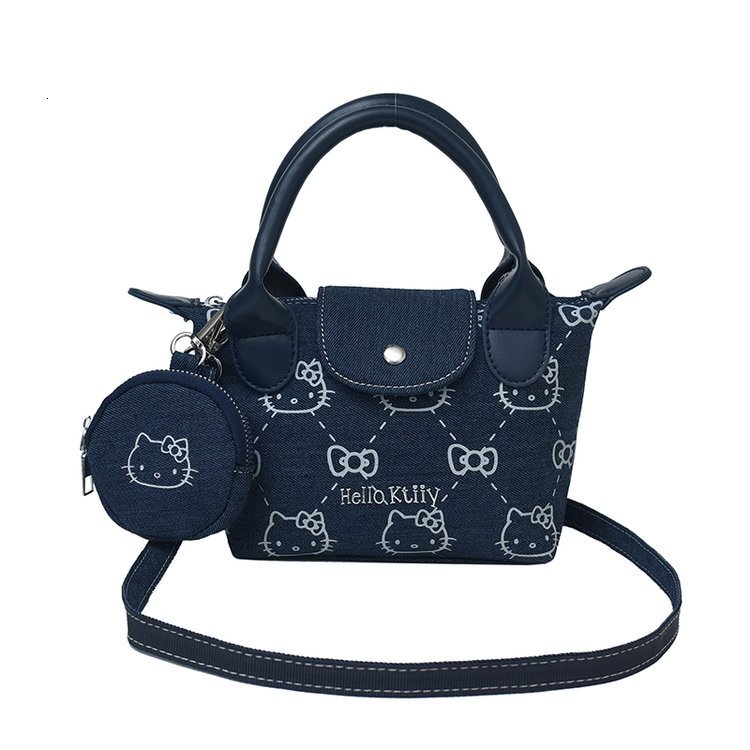 Women's Cute Cartoon Cat Printed Mini Handbag Free Shipping Designer Luxury New Single Shoulder Crossbody Bag Fashion Dumpling Bag Leisure Pendan