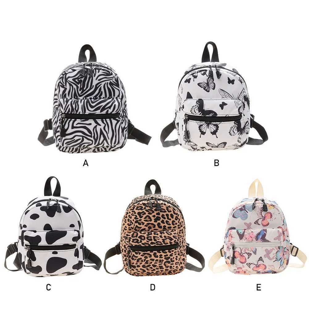 Preppy Style Women Retro Casual Animal Pattern Printing Small Handbags Backpacks XJ250814