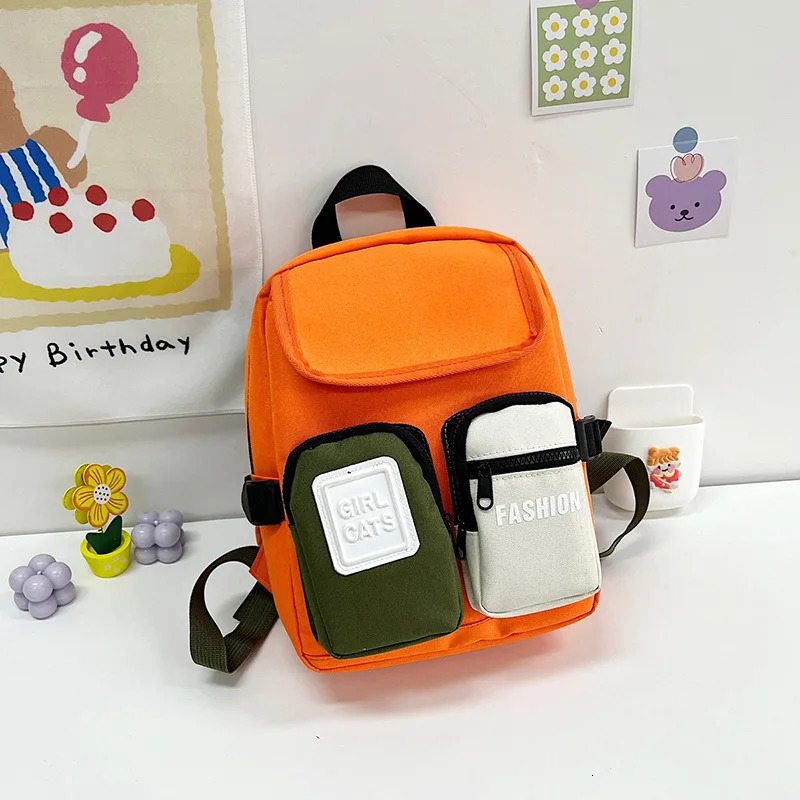 Japanese And Korean Trendy Printed Waterproof Childrens Backpack With Personalized Color Contrast Fashion Girl Backpack 250813